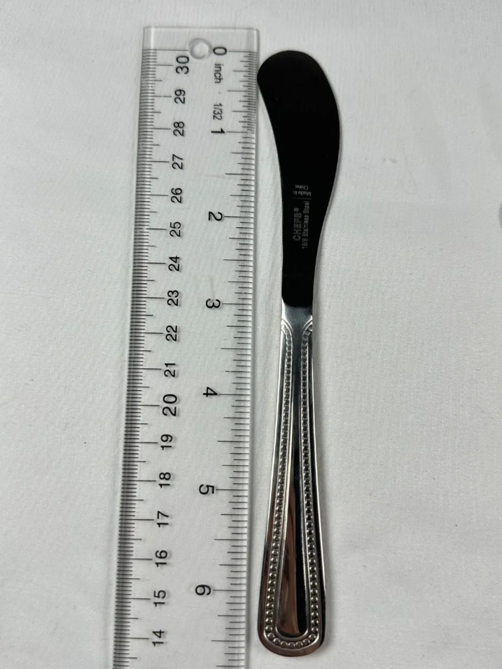 Chefs Stainless Steel Beaded Rim Sandwich Condiment Spreader Kitchen Utensils